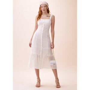 Reformation Dianne White Midi Dress